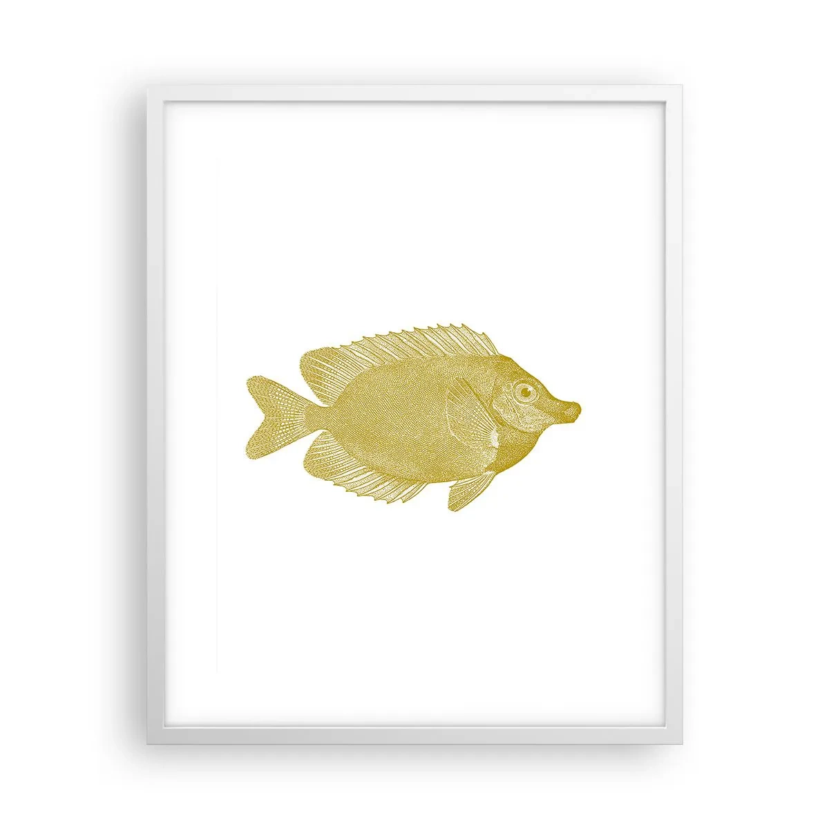 Affiche dans un cadre blanc - Poster - Du poisson et c'est tout - 40x50 cm