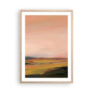 Affiche dans un chêne clair - Poster - Dans les tons de roses - 50x70 cm