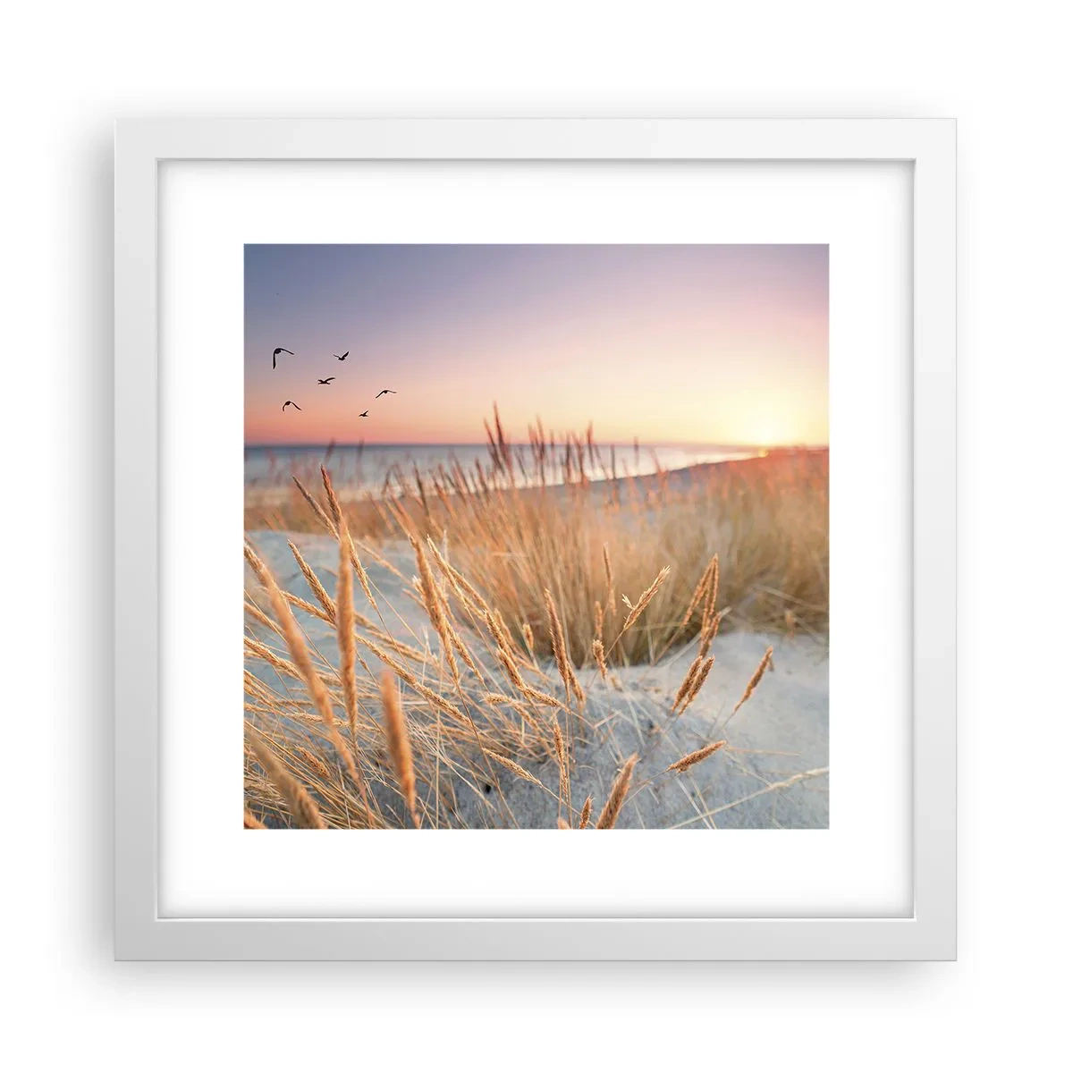 Affiche dans un cadre blanc - Poster - Berceuse baltique - 30x30 cm