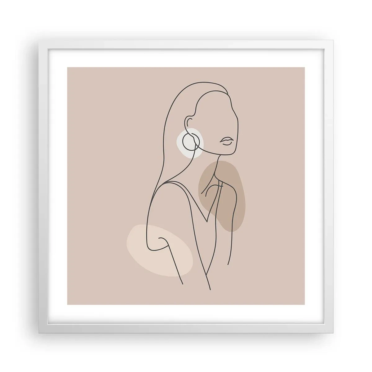 Affiche dans un cadre blanc - Poster - Icone féminin - 50x50 cm