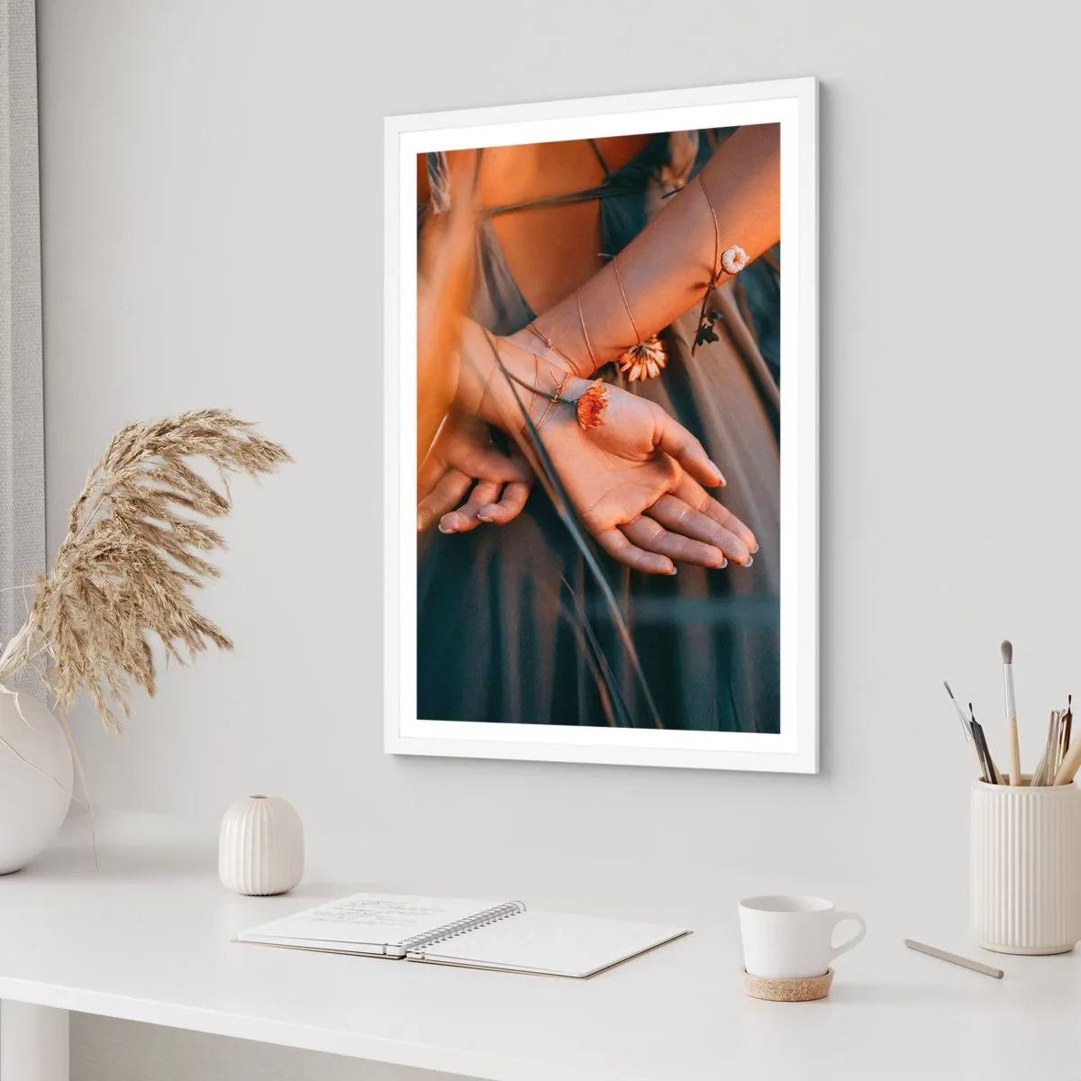 Affiche dans un cadre blanc - Poster - Liée à la nature - 40x50 cm