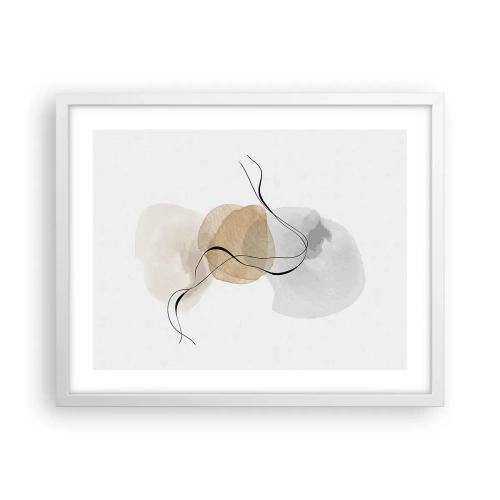 Affiche dans un cadre blanc - Poster - Perles d'air - 50x40 cm