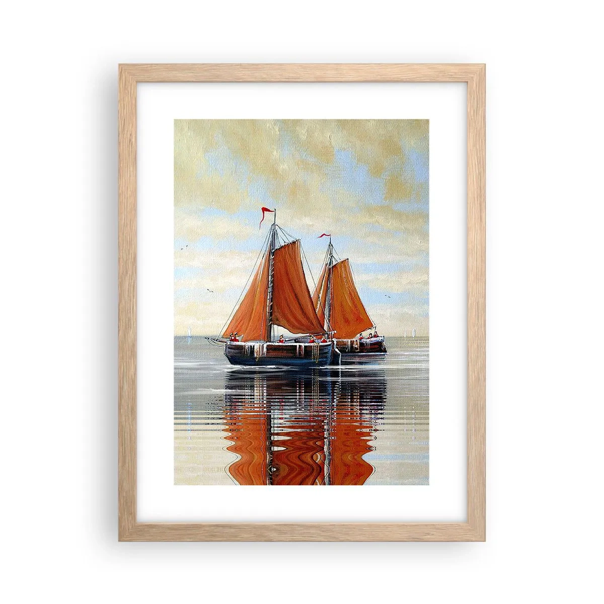 Affiche dans un chêne clair - Poster - He, navigue, marin - 30x40 cm