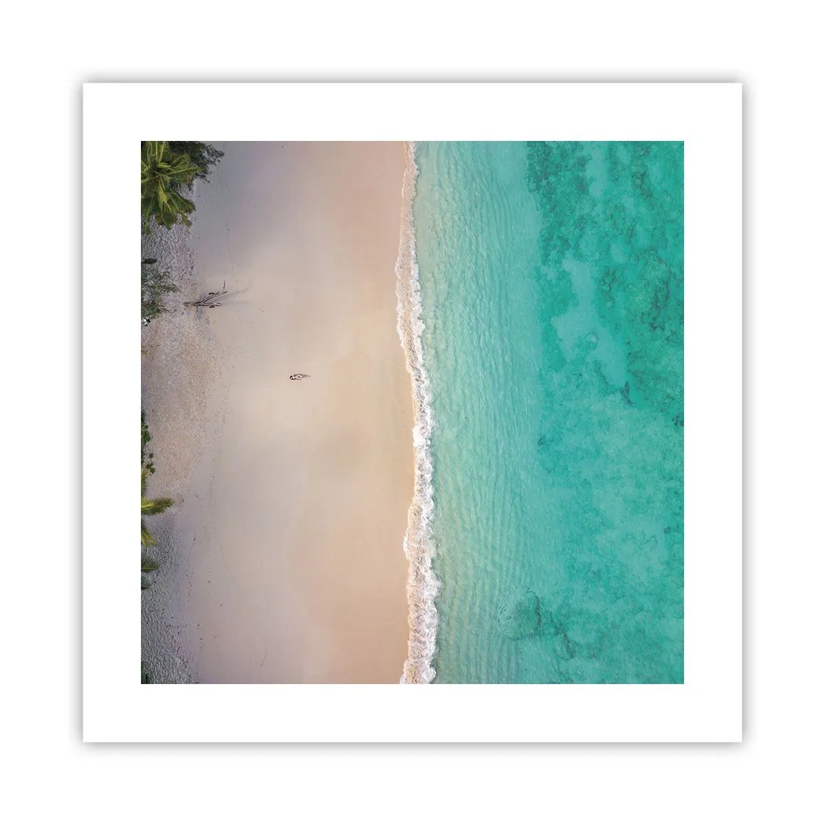 Affiche - Poster - Plage paradisiaque - 40x40 cm
