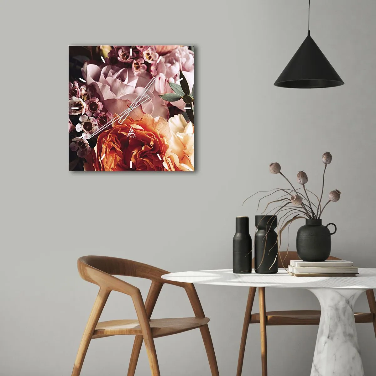 Horloge murale - Pendule murale - Enveloppé de beauté - 30x30 cm