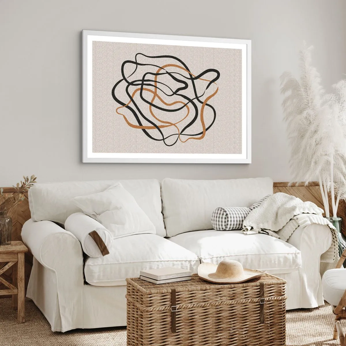 Affiche dans un cadre blanc - Poster - Tout s'est mal déroulé - 100x70 cm