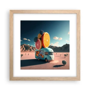 Affiche dans un chêne clair - Poster - Le goût des vacances - 30x30 cm