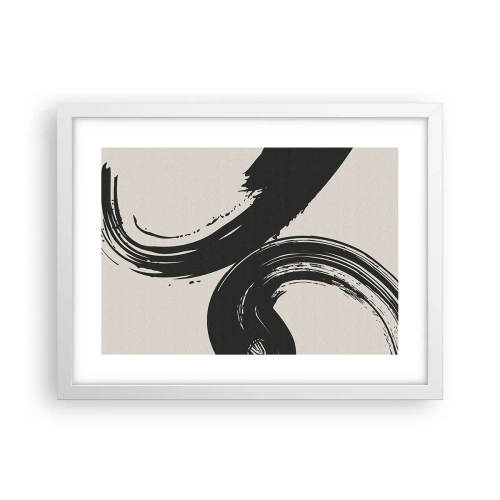 Affiche dans un cadre blanc - Poster - Balayage circulaire - 40x30 cm