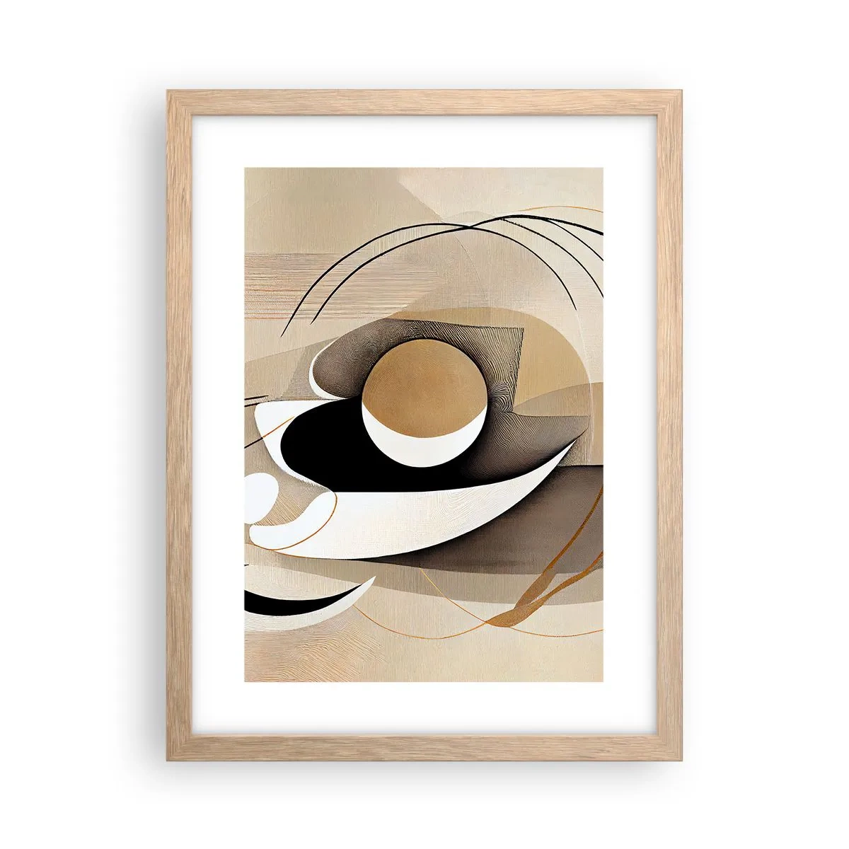 Affiche dans un chêne clair - Poster - Composition : l'essence des choses - 30x40 cm