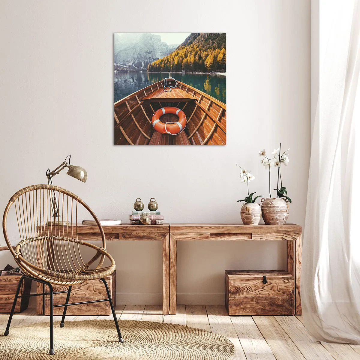 Impression sur toile - Image sur toile - Escapade en montagne - 70x70 cm