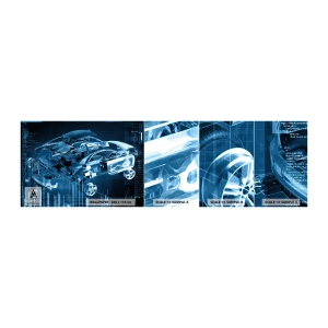 Échantillon De Papier Peint Standard Eco - Anatomie de l'ingénierie - Automobile, Voiture, Concept - 100x30 cm