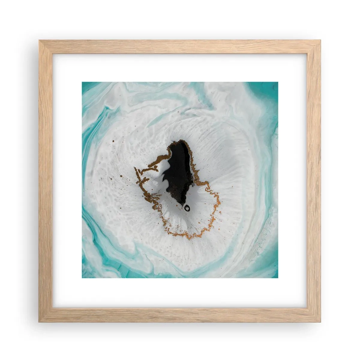 Affiche dans un chêne clair - Poster - Pénétrer à l'intérieur - 30x30 cm