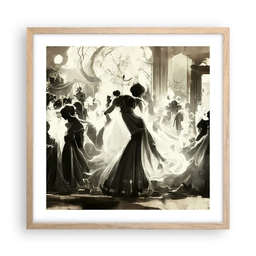 Affiche dans un chêne clair - Poster - La grande mascarade - 50x50 cm