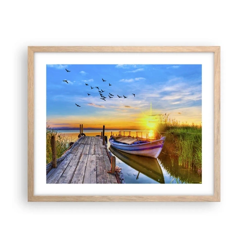 Affiche dans un chêne clair - Poster - Au revoir, à demain - 50x40 cm