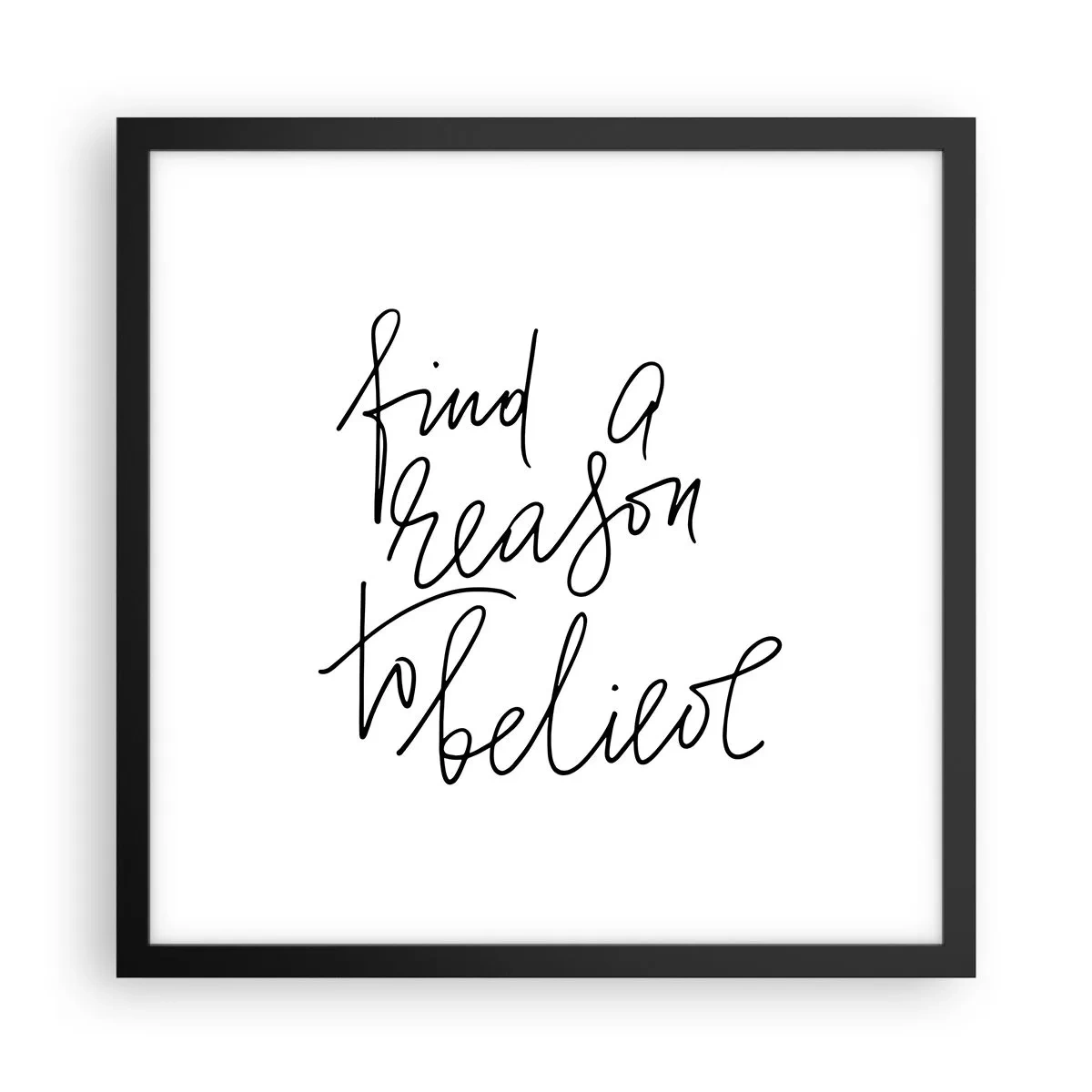 Affiche dans un cadre noir - Poster - C'est possible - 40x40 cm