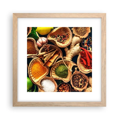 Affiche dans un chêne clair - Poster - Prends ce que tu veux - 30x30 cm