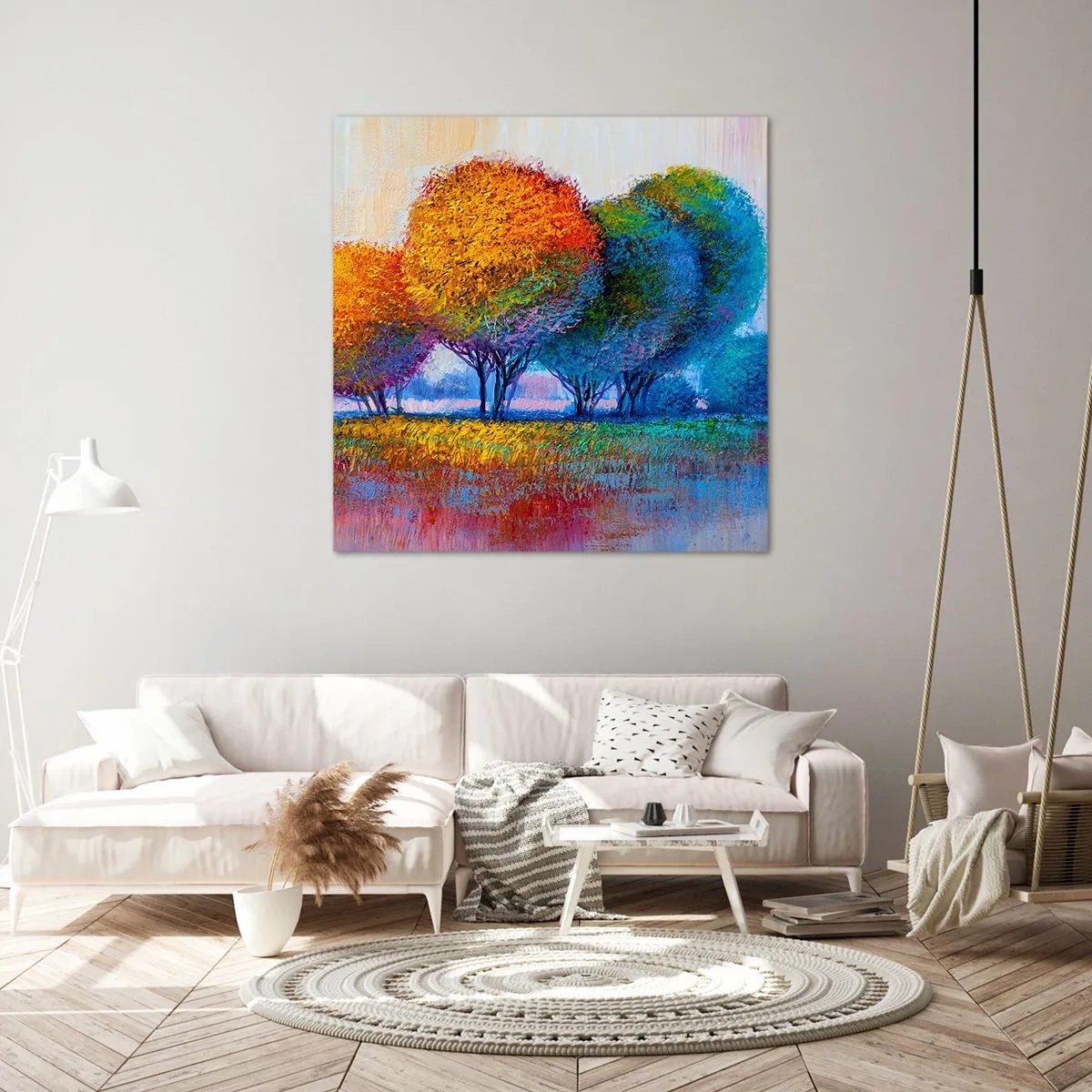 Impression sur toile - Image sur toile - Un bouquet de couleurs éclatantes - 60x60 cm