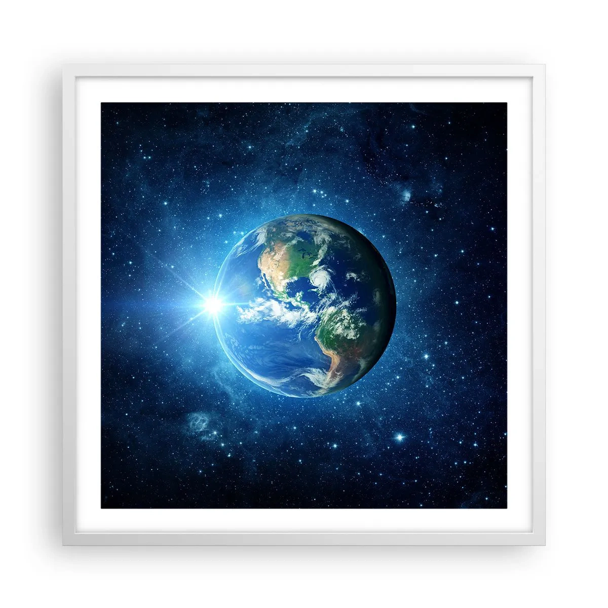 Affiche dans un cadre blanc - Poster - Nous sommes au paradis - 60x60 cm