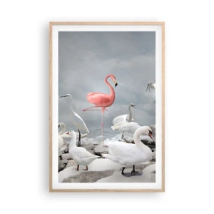 Affiche dans un chêne clair - Poster - Comment suis-je arrivé là? - 61x91 cm