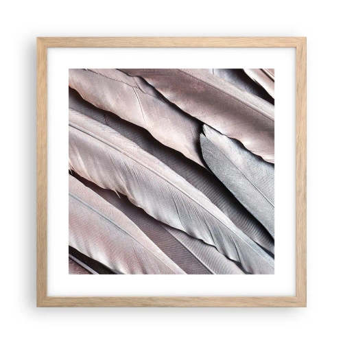 Affiche dans un chêne clair - Poster - En argent rose - 40x40 cm