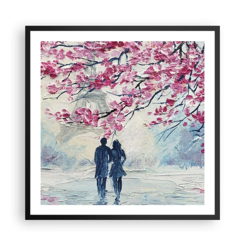 Affiche dans un cadre noir - Poster - Ballade romantique - 60x60 cm