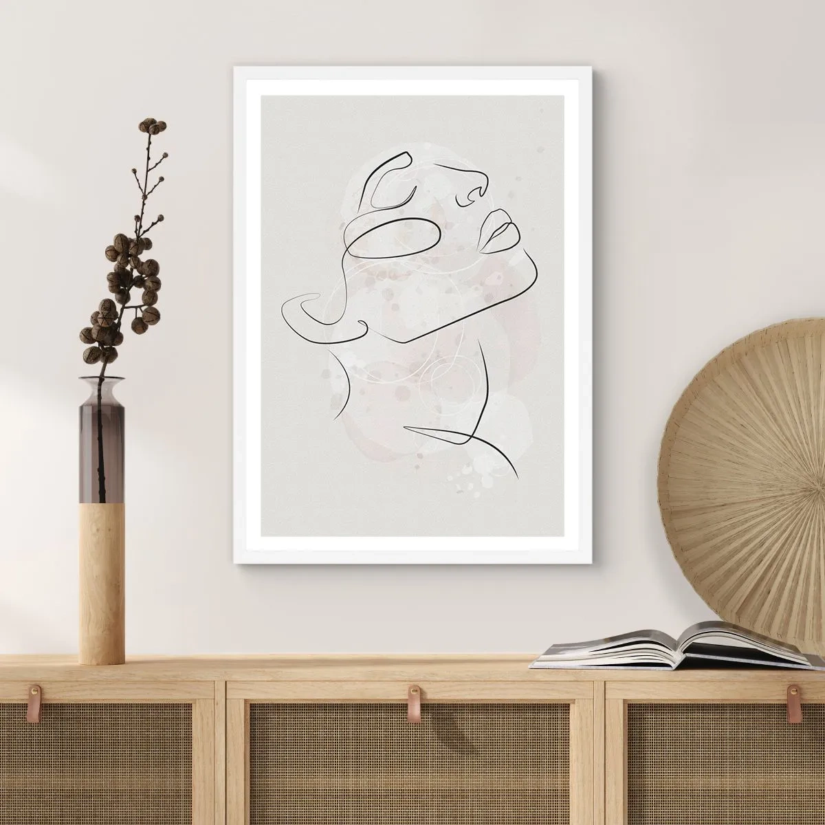 Affiche dans un cadre blanc - Poster - L'esquisse d'un rêve - 61x91 cm