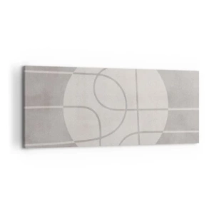 Impression sur toile - Image sur toile - Circulaire et tout droit - 100x40 cm