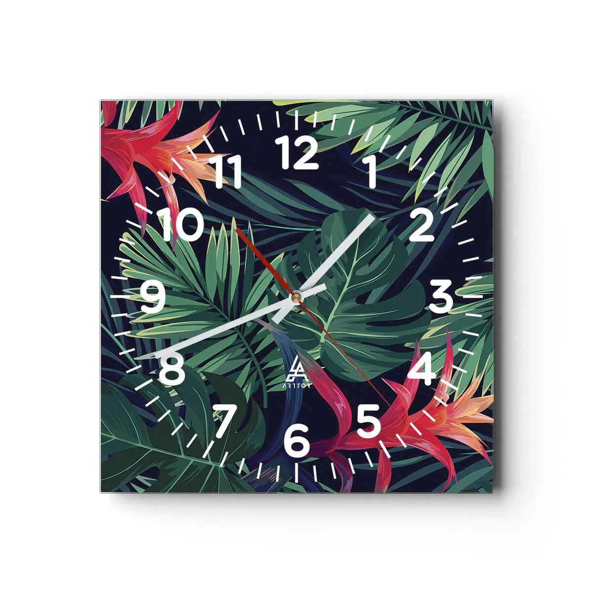 Horloge murale - Pendule murale - immergé dans la nature - 40x40 cm