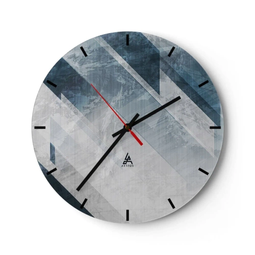 Horloge murale - Pendule murale - Composition spatiale - mouvement gris - 40x40 cm