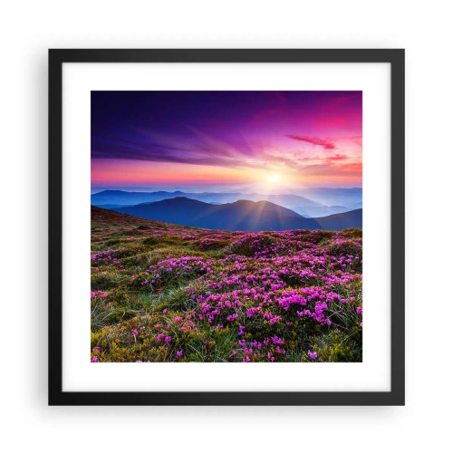 Affiche dans un cadre noir - Poster - Les herbes sentaient les grappes fraîches de la récolte - 40x40 cm