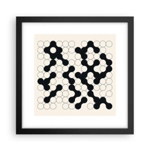 Affiche dans un cadre noir - Poster - Jeu chinois – variation - 30x30 cm