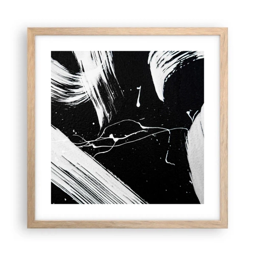 Affiche dans un chêne clair - Poster - Briser les ténèbres - 40x40 cm