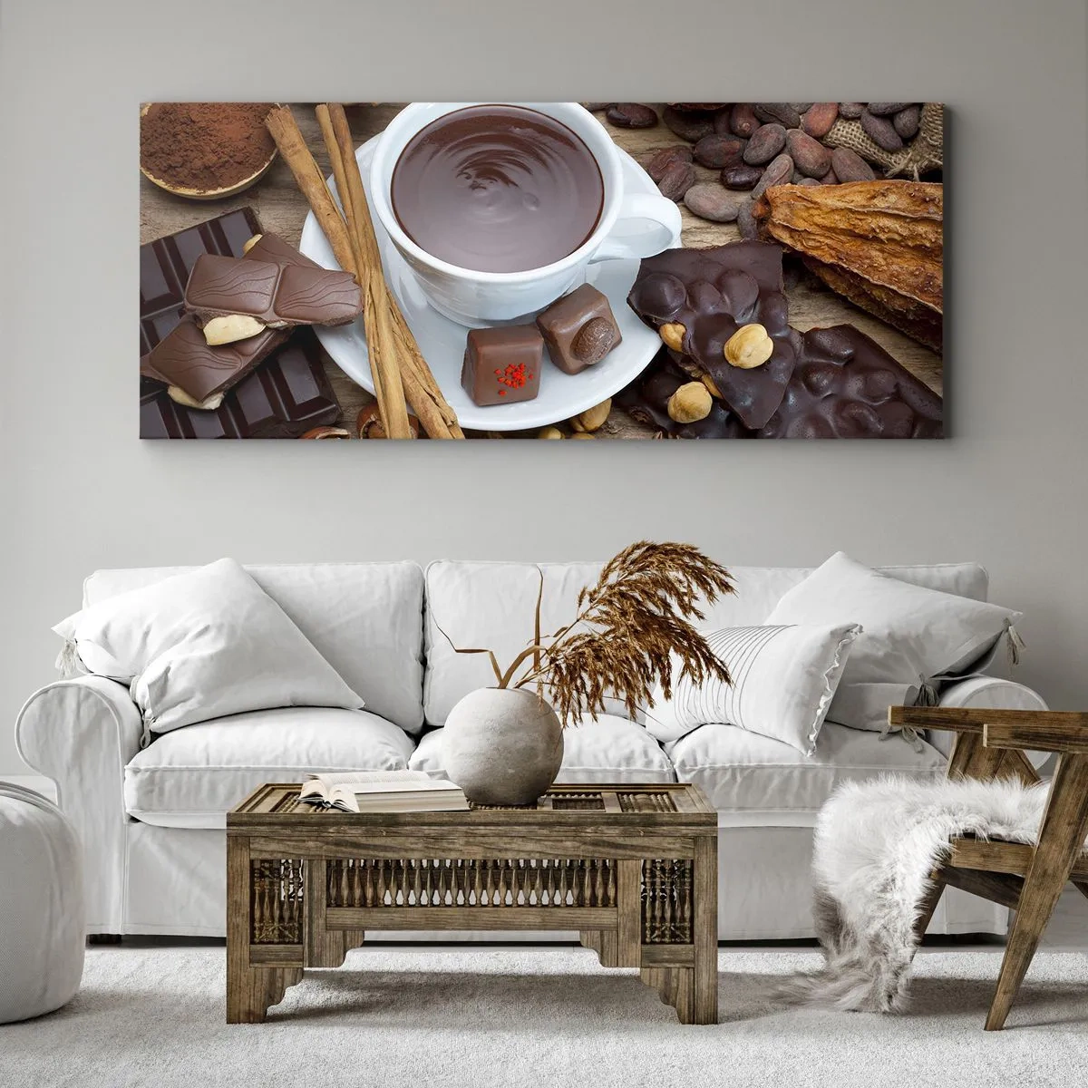 Impression sur toile - Image sur toile - D'une chocolaterie de conte de fées - 90x30 cm