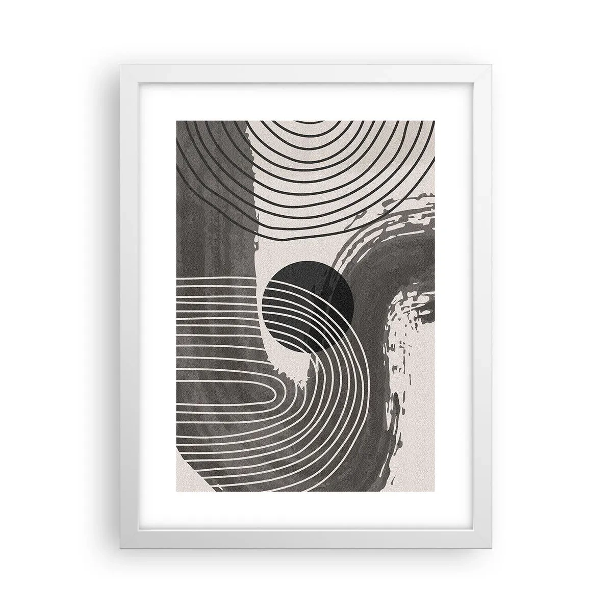 Affiche dans un cadre blanc - Poster - L'ovale gagne - 30x40 cm