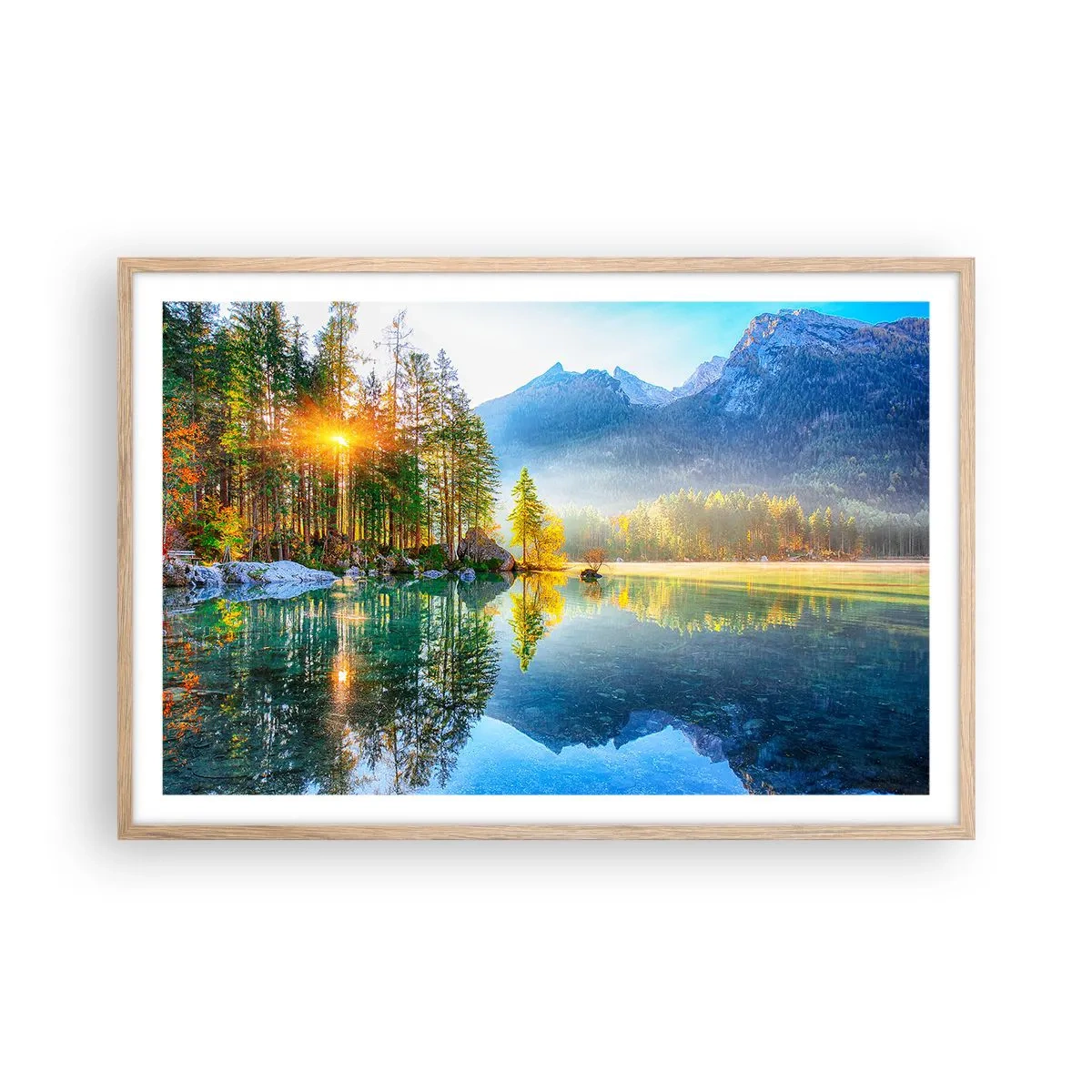 Affiche dans un chêne clair - Poster - Majesté et douceur - 91x61 cm