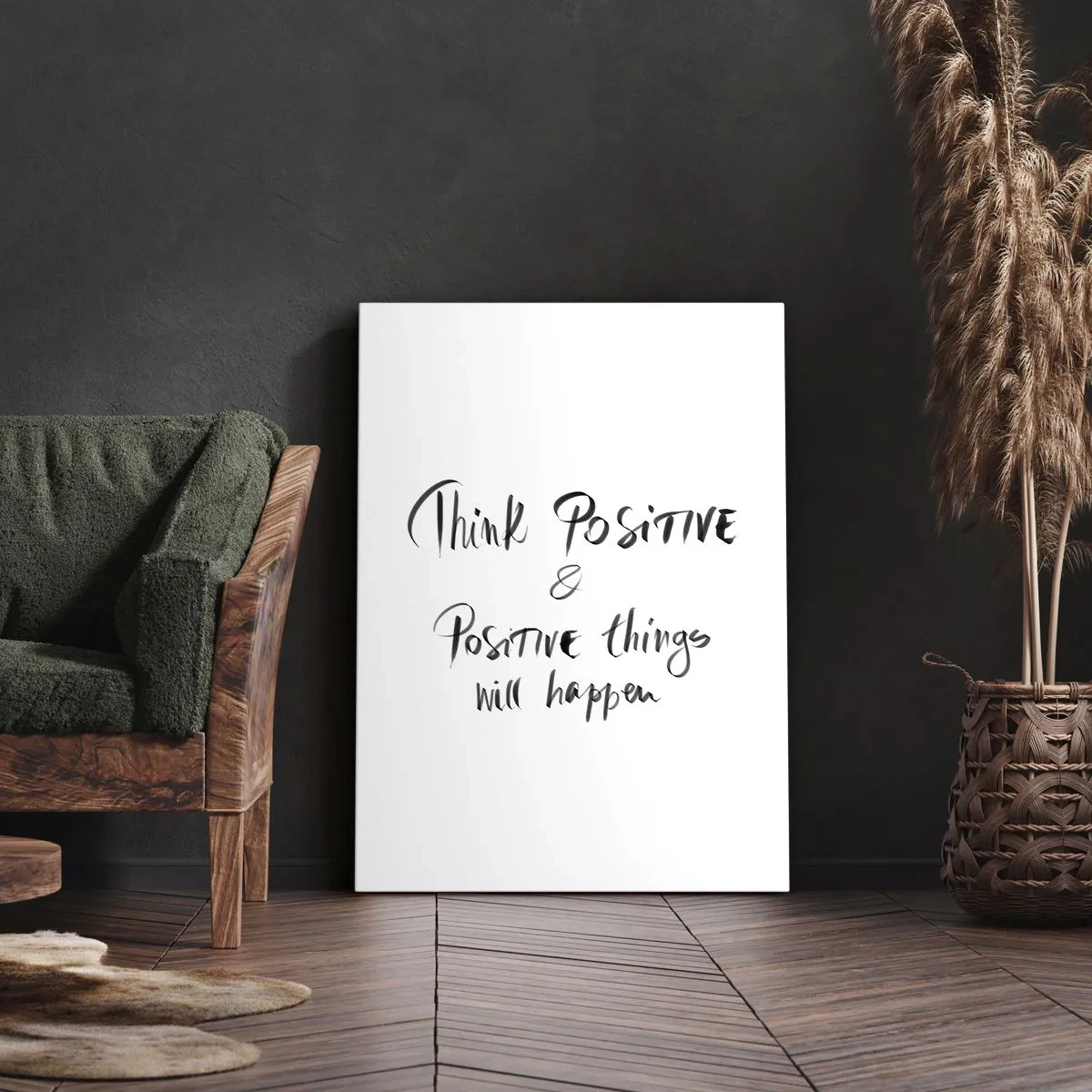 Impression sur toile - Image sur toile - Lettrage inspirant en noir sur fond blanc - 80x120cm - Comment vivre? - Décoration murale moderne pour le salon et la chambre ARTTOR