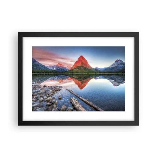 Affiche dans un cadre noir - Poster - Chaleur et fraicheur - 40x30 cm