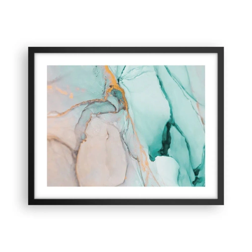 Affiche dans un cadre noir - Poster - Danse des formes et des couleurs - 50x40 cm
