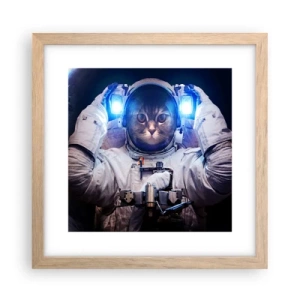 Affiche dans un chêne clair - Poster - Houston, vous avez un problème - 30x30 cm