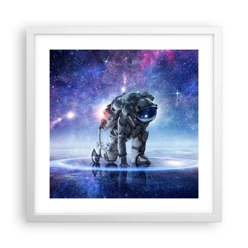 Affiche dans un cadre blanc - Poster - Le ciel étoilé au dessus de moi - 40x40 cm