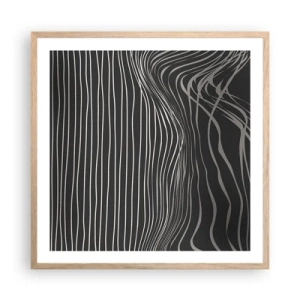 Affiche dans un chêne clair - Poster - Rythme et accent - 60x60 cm