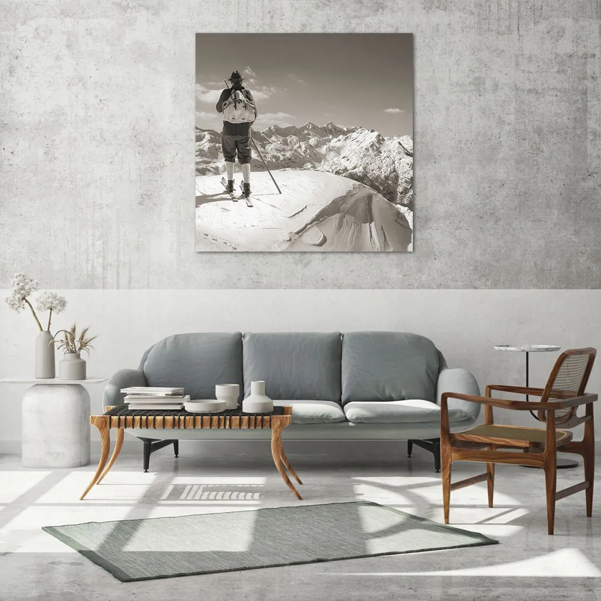 Impression sur verre - Image sur verre - Toutes les mêmes ces montagnes - 60x60 cm