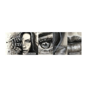 Échantillon de Papier Peint Premium Sand - Beauté sauvage - Femme, Plumes d'oiseaux, Graphique - 100x30 cm