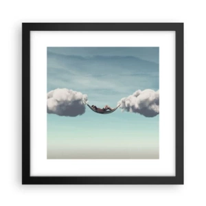 Affiche dans un cadre noir - Poster - Instant de bonheur - 30x30 cm