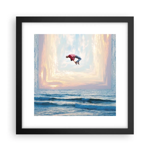 Affiche dans un cadre noir - Poster - Vers une autre dimension - 30x30 cm