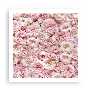 Affiche - Poster - Un lit de roses - 60x60 cm