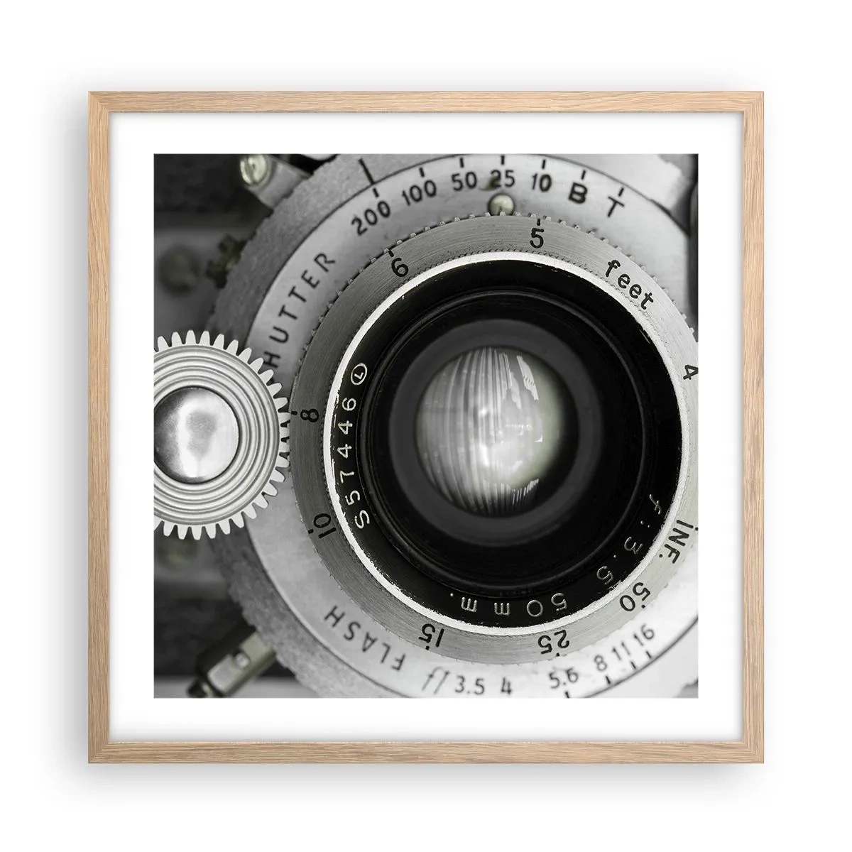 Affiche dans un chêne clair - Poster - Histoire d'Hollywood - 50x50 cm