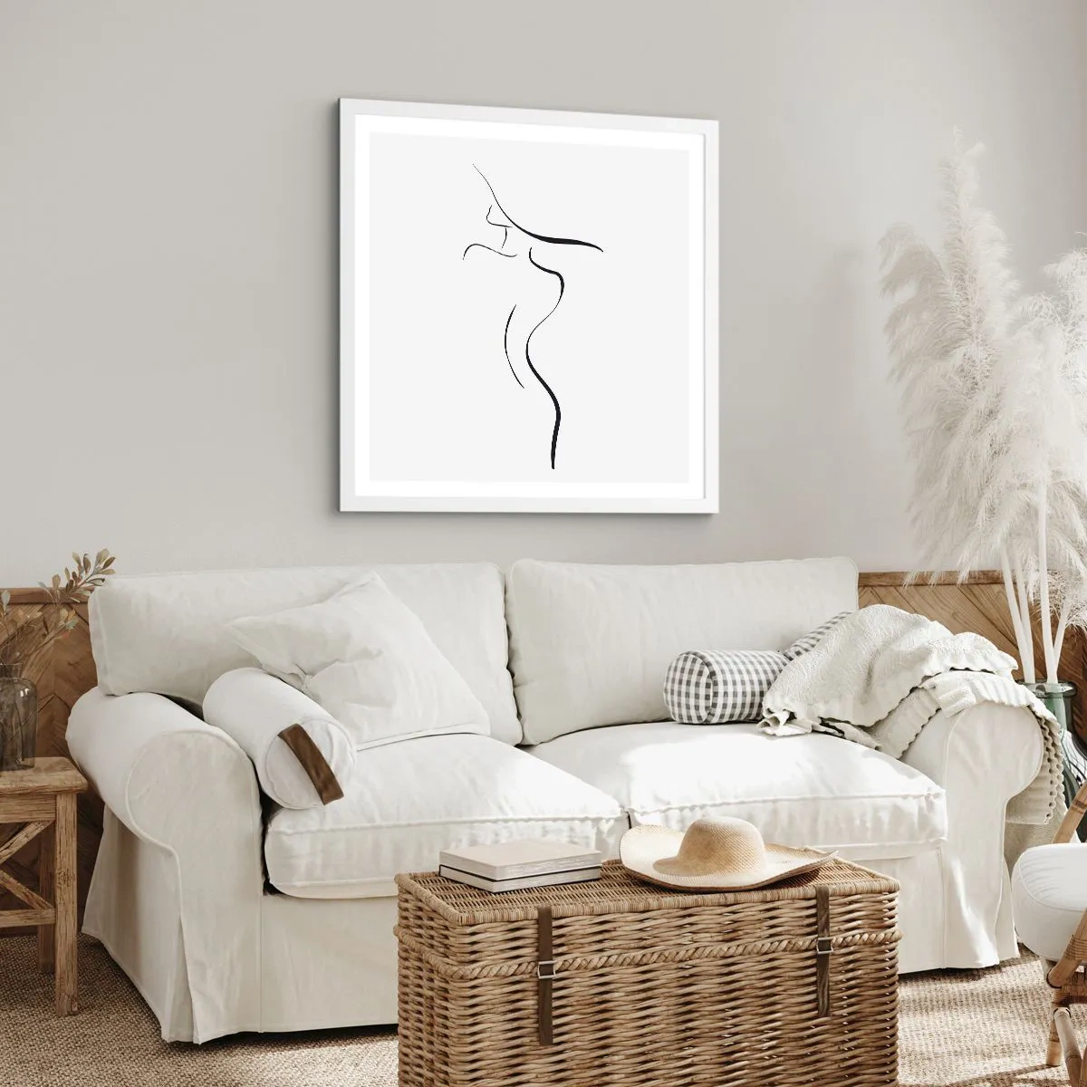 Affiche dans un cadre blanc - Poster - Insaisissable comme une vague - 50x50 cm