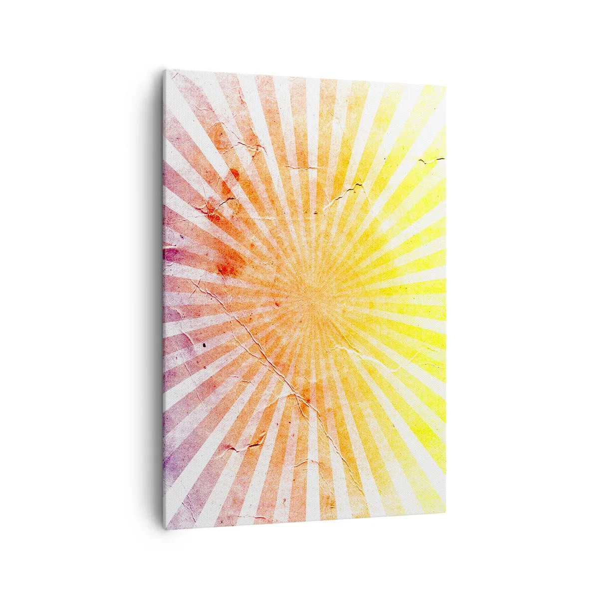 Impression sur toile - Image sur toile - Rayons de soleil dans les tons orange et jaune - 70x100cm - Levant et couchant - Décoration murale moderne pour le salon et la chambre ARTTOR