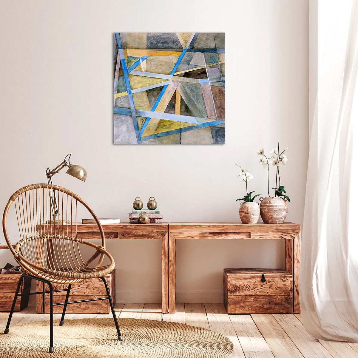 Impression sur toile - Image sur toile - Tout droit ou en diagonale ? - 60x60 cm